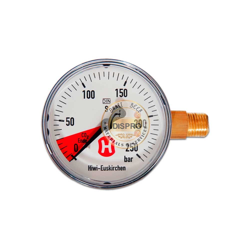 Reloj Dispro Baja Presión Regulador Co2 x 50mm 0-4Bar
